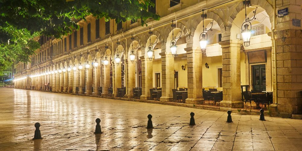 Liston Corfu Town Greece - My Greek Holidays