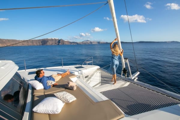 Santorini_Caldera_Cruise_Catamaran Santorini Day Cruise - My Greek Holidays